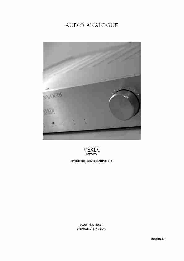 Audio Analogue SRL Stereo Amplifier Hybrid Integrated Amplifier-page_pdf